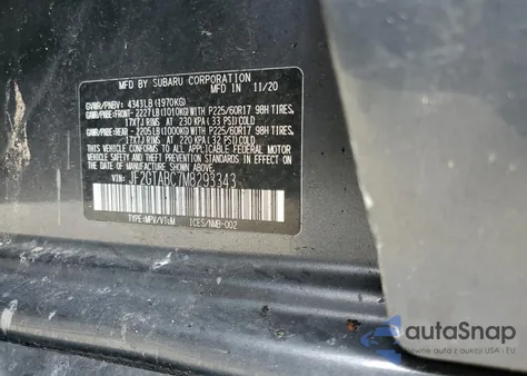 2021 Subaru Crosstrek from USA, damaged, VIN NOVIN81695015
